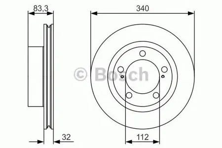 BOSCH 0986479R29 Диск торм.вент.