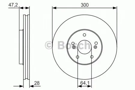 BOSCH 0986479R47 Диск торм.вент.