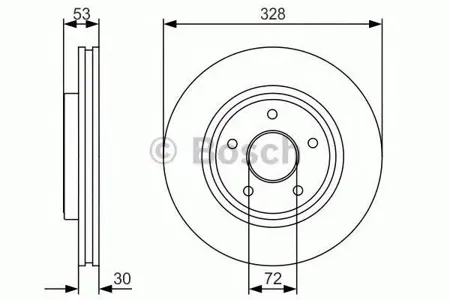 BOSCH 0986479R48 Диск торм.вент.