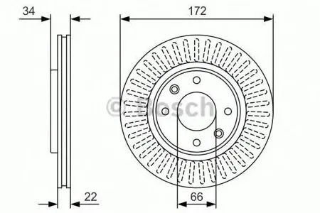 BOSCH 0986479R63 Диск торм.вент.