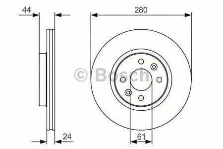 BOSCH 0986479R67 Диск торм.вент.