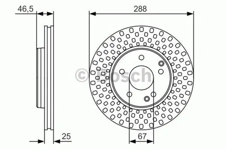 BOSCH 0986479R69 Диск торм.вент.