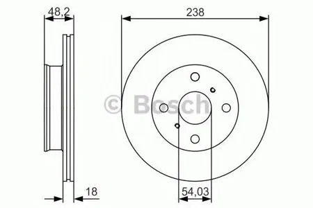 BOSCH 0986479R75 Диск торм.вент.