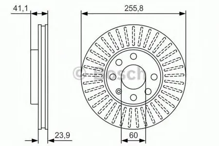 BOSCH 0986479R76 Диск торм.вент.