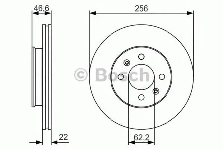 BOSCH 0986479R77 Диск торм.вент.