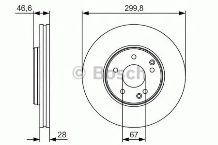 BOSCH 0986479R79 Диск торм.вент.