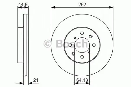 BOSCH 0986479R80 Диск торм.вент.
