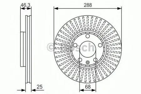 BOSCH 0986479R82 Диск торм.вент.