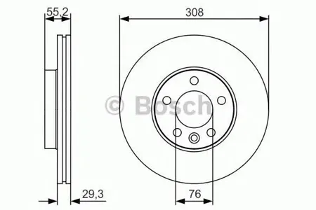 BOSCH 0986479R84 Диск торм.вент.