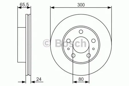 BOSCH 0986479R86 Диск торм.вент.