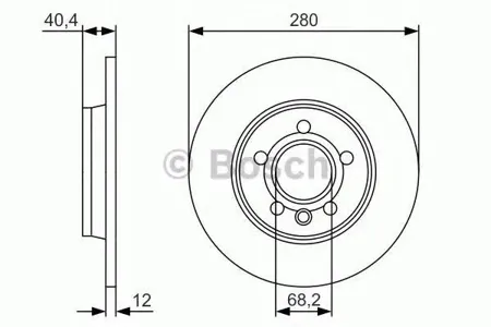 BOSCH 0986479R91 Диск тормозной