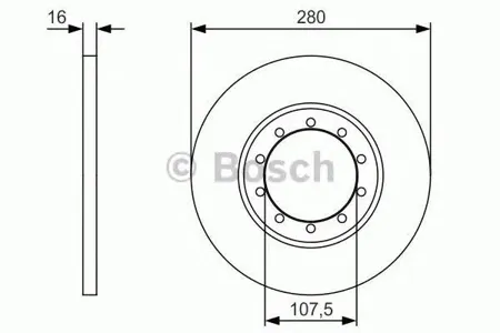BOSCH 0986479R92 Диск тормозной