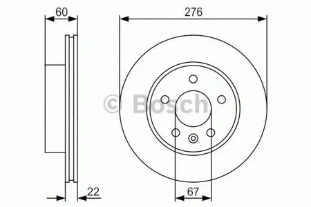 BOSCH 0986479R95 Диск торм.вент.