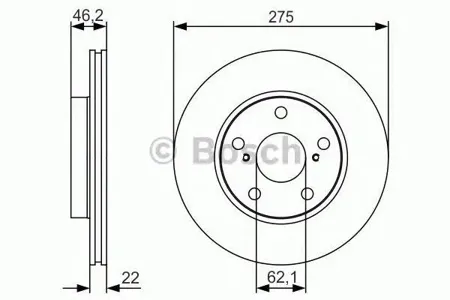 BOSCH 0986479R97 Диск торм.вент.
