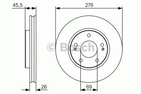 BOSCH 0986479S00 Диск торм.вент.
