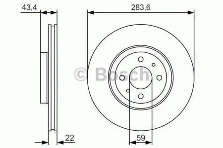 BOSCH 0986479S01 Диск торм.вент.
