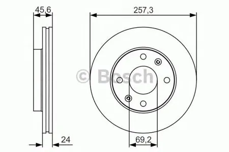 BOSCH 0986479S03 Диск торм.вент.