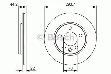 BOSCH 0986479S06 Диск торм.вент.