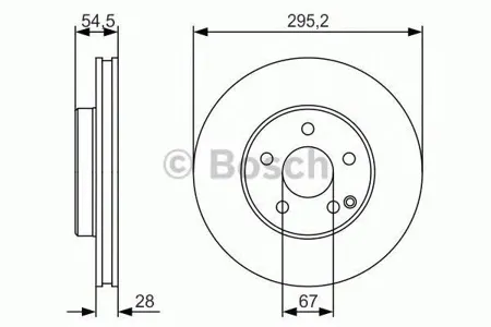 BOSCH 0986479S07 Диск торм.вент.