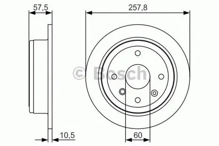 BOSCH 0986479S08 Диск тормозной