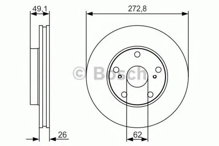 BOSCH 0986479S16 Диск торм.вент.