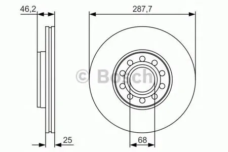 BOSCH 0986479S19 Диск торм.вент.