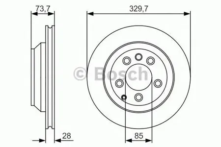 BOSCH 0986479S20 Диск торм.вент.