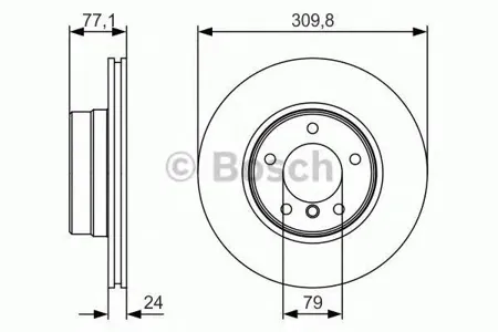 BOSCH 0986479S29 Диск торм.вент.