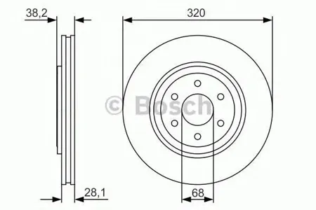 BOSCH 0986479S35 Диск торм.вент.