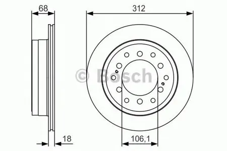 BOSCH 0986479S36 Диск торм.вент.