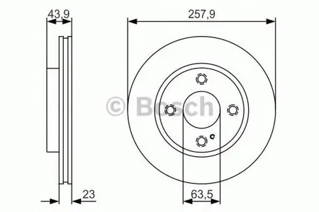 BOSCH 0986479S38 Диск торм.вент.