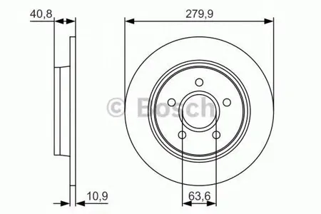 BOSCH 0986479S49 Диск тормозной