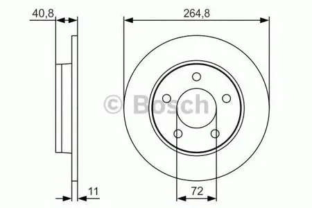 BOSCH 0986479S50 Диск тормозной