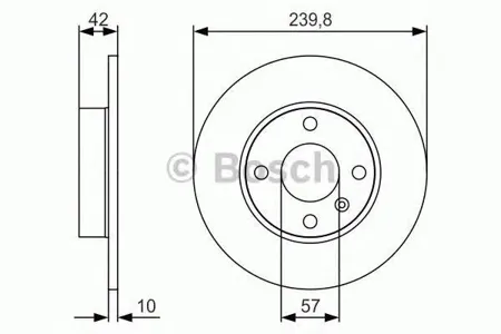 BOSCH 0986479S52 Диск тормозной