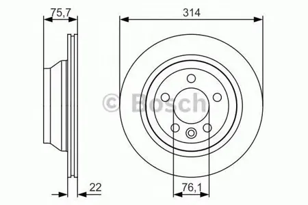 BOSCH 0986479S54 Диск торм.вент.