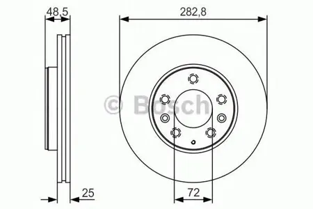 BOSCH 0986479S60 Диск торм.вент.