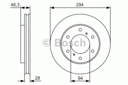 BOSCH 0986479S63 Диск торм.вент.