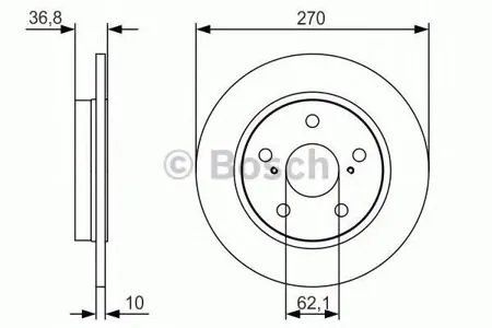 BOSCH 0986479S64 0 986 479 S64 диск тормозной задний Audi A6 2.2-4.2 88>