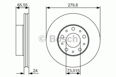 BOSCH 0986479S70 Диск торм.вент.