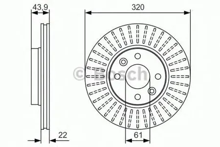 BOSCH 0986479S90 Диск торм.вент.