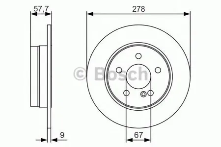 BOSCH 0986479S96 Диск тормозной