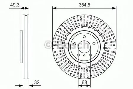 BOSCH 0986479T02 Диск торм.вент.