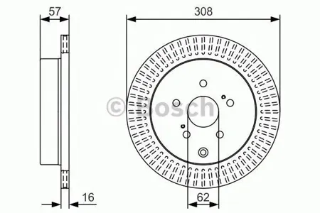 BOSCH 0986479T16 Диск торм.вент.