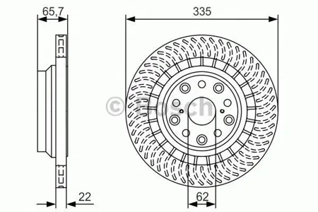 BOSCH 0986479T35 Диск торм.вент.