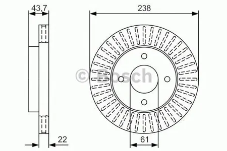 BOSCH 0986479T42 Диск торм.вент.