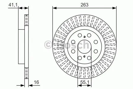 BOSCH 0986479T57 Диск торм.вент.