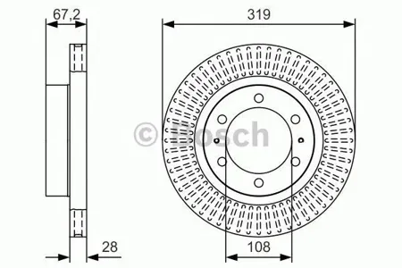 BOSCH 0986479T80 Диск торм.вент.