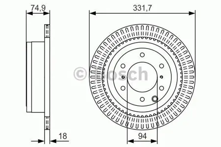BOSCH 0986479T90 Диск торм.вент.