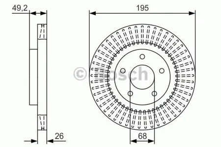 BOSCH 0986479T99 Диск торм.вент.