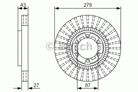BOSCH 0986479U06 Диск торм.вент.